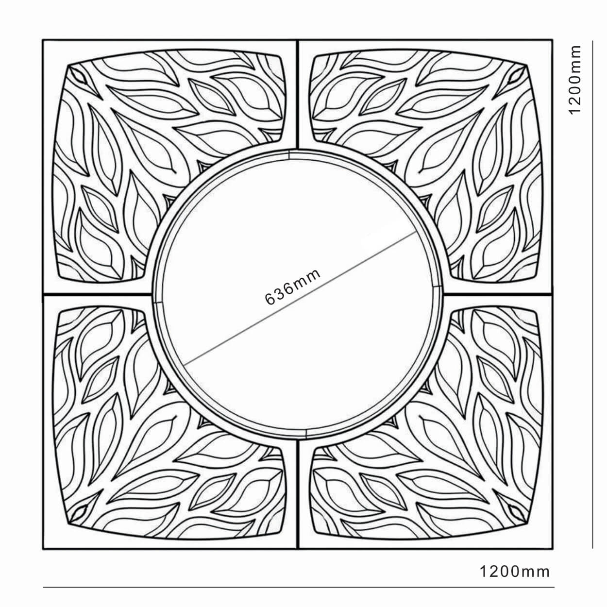 Приствольная решетка для дерева ZKING CRUST 1.2х1.2м Красная в Лобне фото