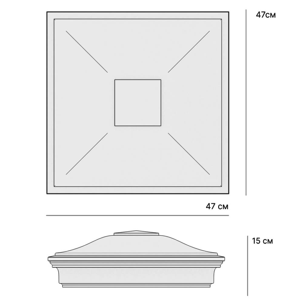 Колпак Zking Монблан Коричневый на столб 1.5х1.5 кирпича (385х385мм) в Лобне фото