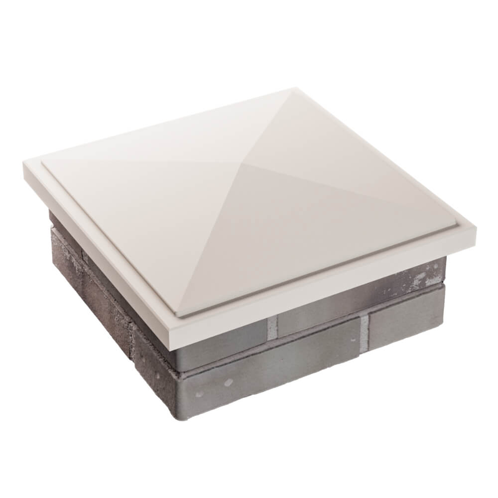 Колпак Zking БонаМоно Бежевый на столб 1.5х1.5 кирпича (385х385, 400х400мм) в Лобне фото