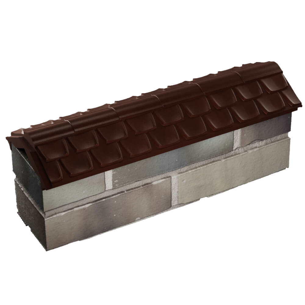 Парапет Zking Эльбрус Коричневый с посадкой на 0.5 кирпича (130мм) в Лобне фото