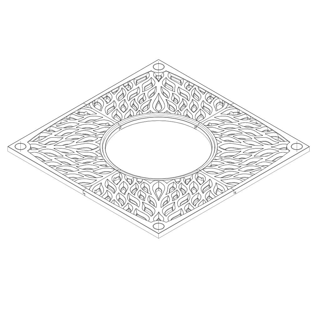 Приствольная решетка для дерева ZKING CRUST 2х2м Черная в Лобне фото