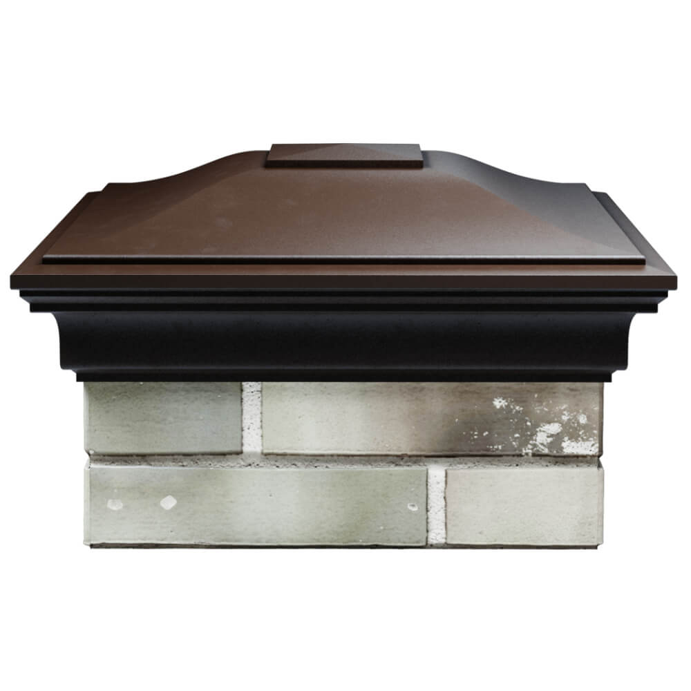 Колпак Zking Монблан Коричневый на столб 1.5х1.5 кирпича (385х385мм) Лобня фото