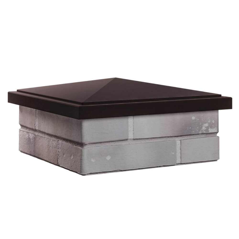 Колпак Zking БонаМоно Коричневый на столб 1.5х1.5 кирпича (385х385, 400х400мм) в Лобне фото