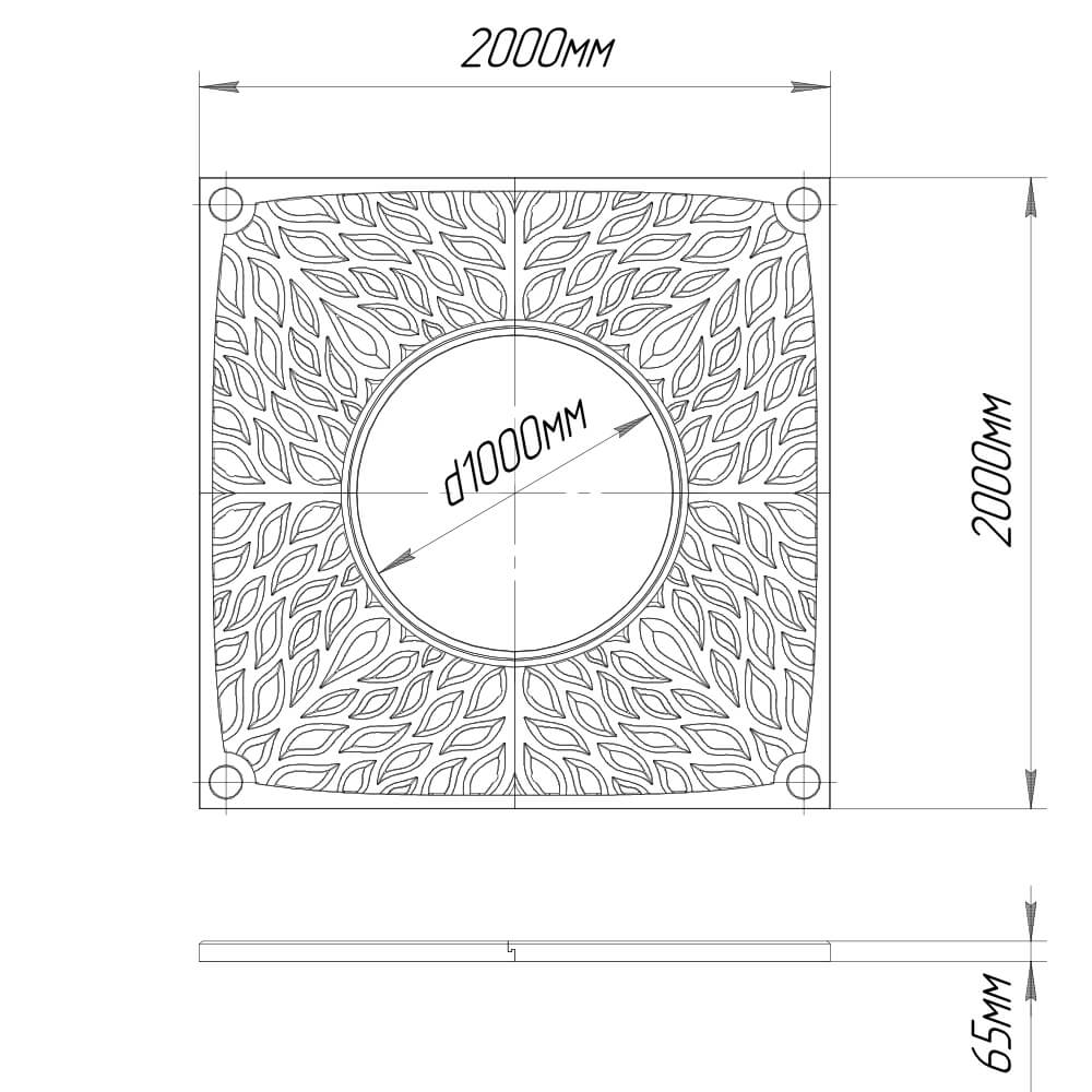 Приствольная решетка для дерева ZKING CRUST 2х2м Черная в Лобне фото