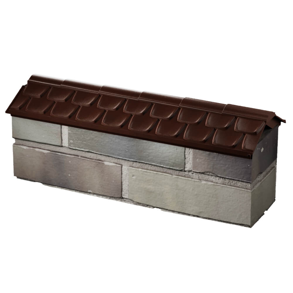 Парапет Zking Эльбрус Коричневый с посадкой на 0.5 кирпича (130мм) в Лобне фото