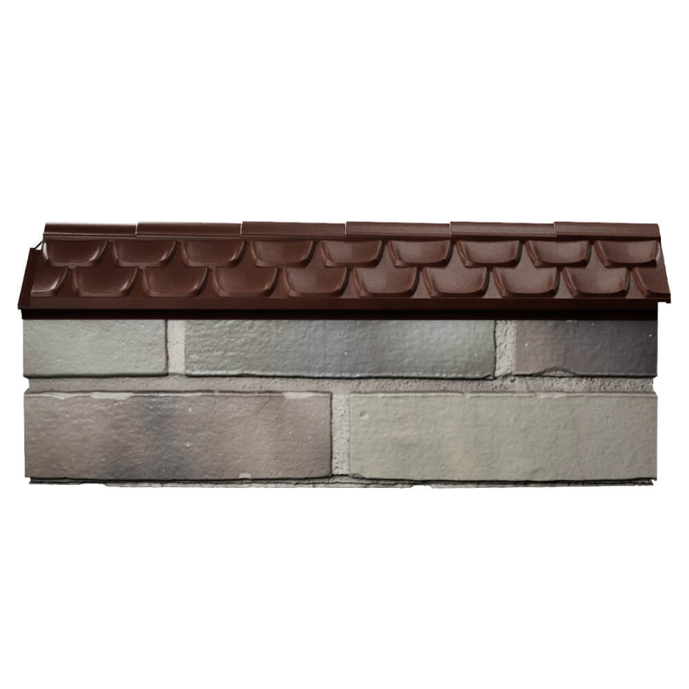 Парапет Zking Эльбрус Коричневый с посадкой на 0.5 кирпича (130мм) в Лобне фото