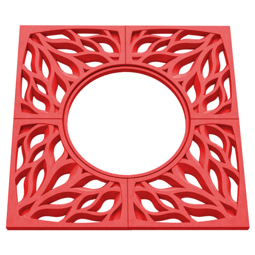 Приствольная решетка для дерева ZKING CRUST 1.2х1.2м Красная в Лобне фото