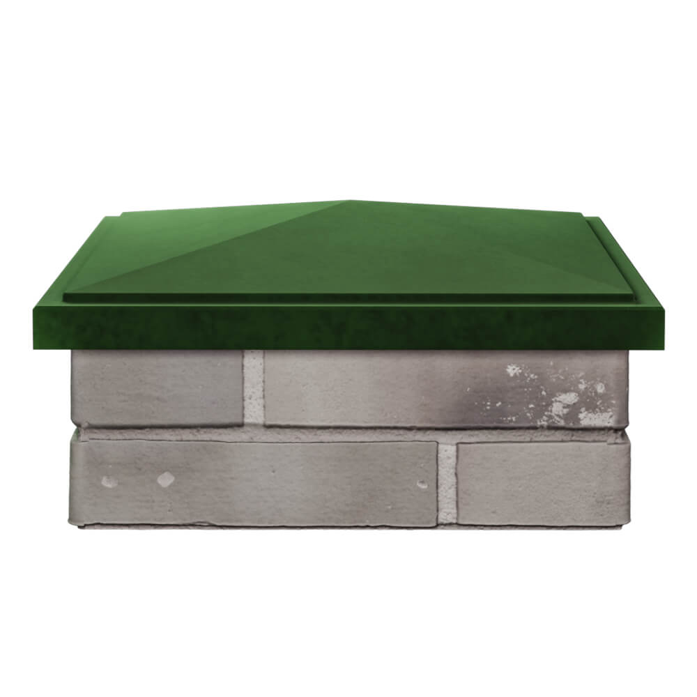 Колпак Zking БонаМоно Зеленый на столб 1.5х1.5 кирпича (385х385, 400х400мм) Лобня фото