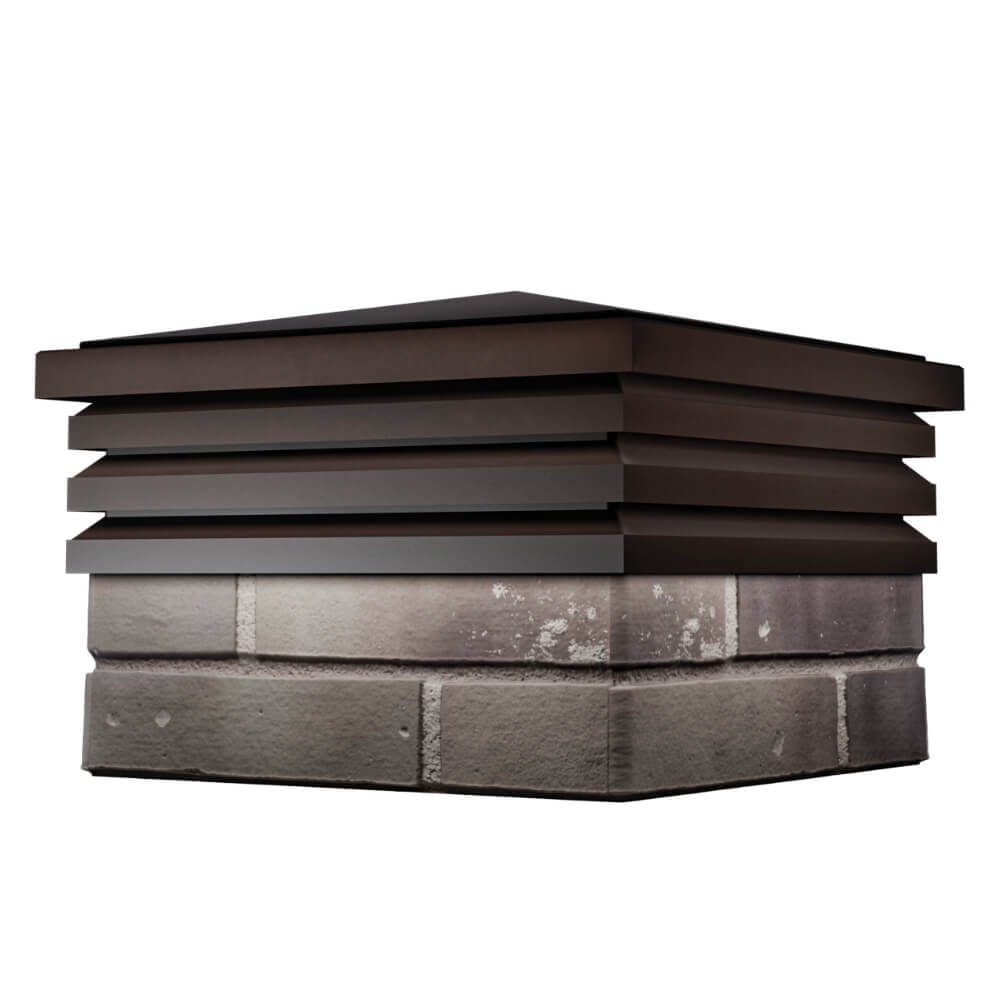 Колпак Zking Бона ХайТек Коричневый на столб 1.5х1.5 кирпича (385х385мм) в Лобне фото