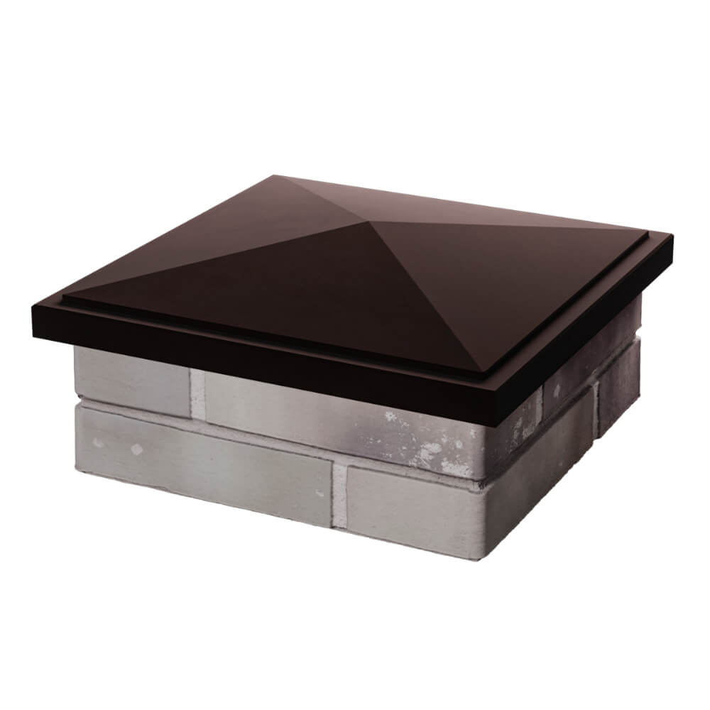 Колпак Zking БонаМоно Коричневый на столб 1.5х1.5 кирпича (385х385, 400х400мм) в Лобне фото