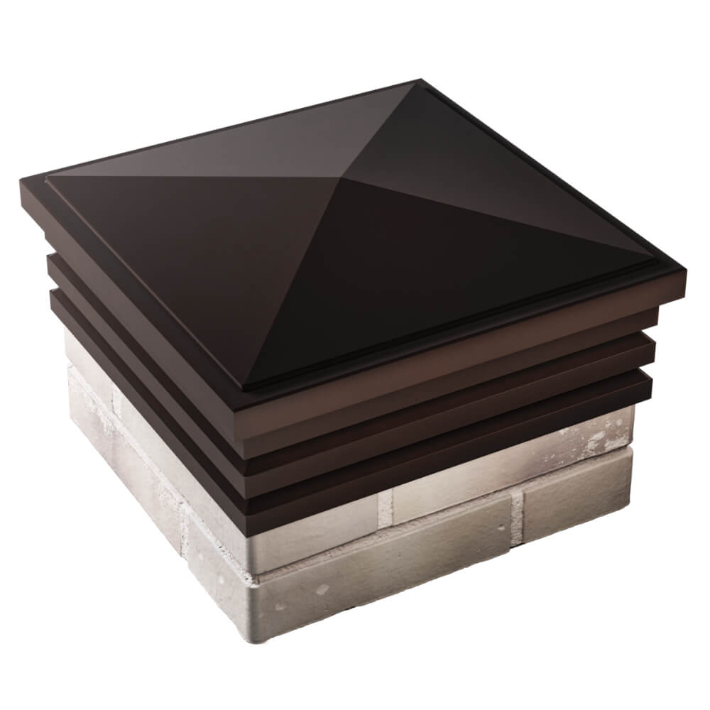 Колпак Zking Бона ХайТек Коричневый на столб 1.5х1.5 кирпича (385х385мм) в Лобне фото