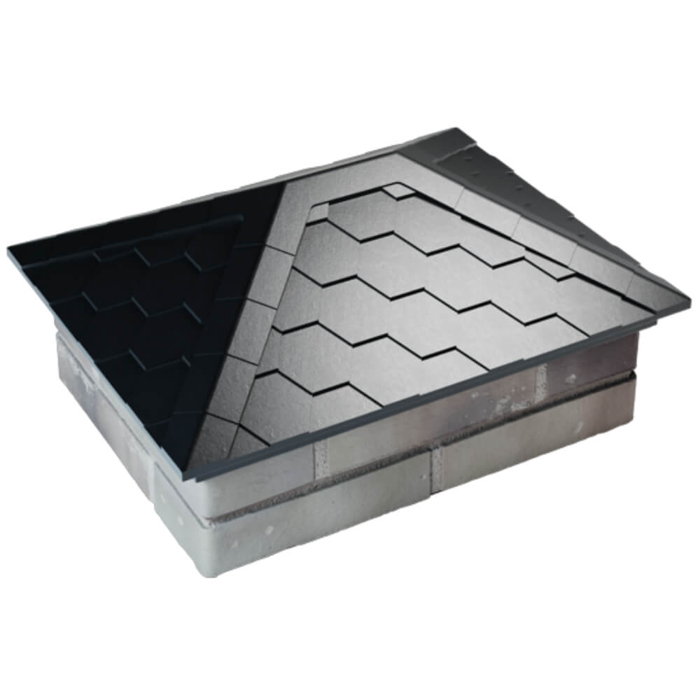 Колпак Zking Эверест Черный на столб 2х1.5 кирпича (520х390мм) Лобня фото