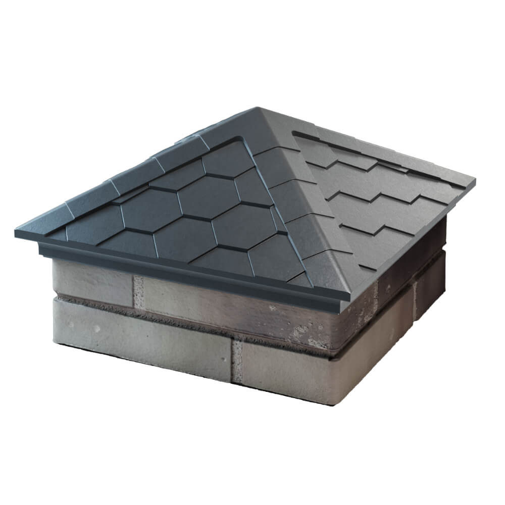 Колпак Zking Эверест Серый на столб 1.5х1.5 кирпича (390х390мм) в Лобне фото