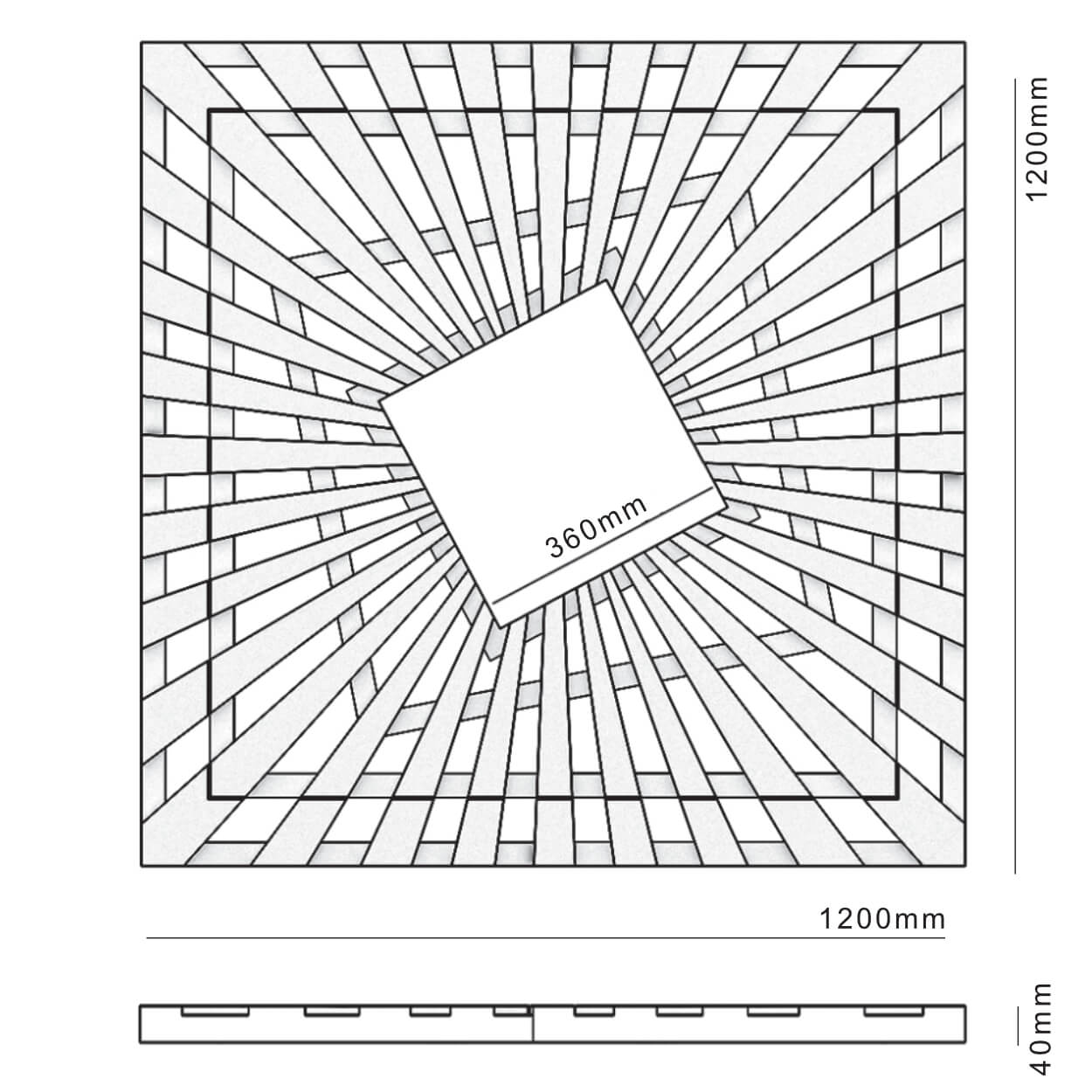 Приствольная решетка для дерева ZKING ATMOSPHERE 1.2х1.2м Черная в Лобне фото