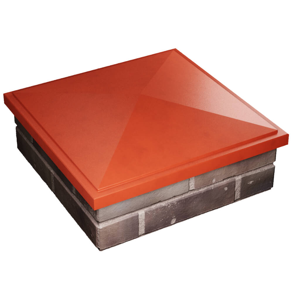 Колпак Zking БонаМоно Красный на столб 2х2 кирпича (515х515, 530х530мм) в Лобне фото