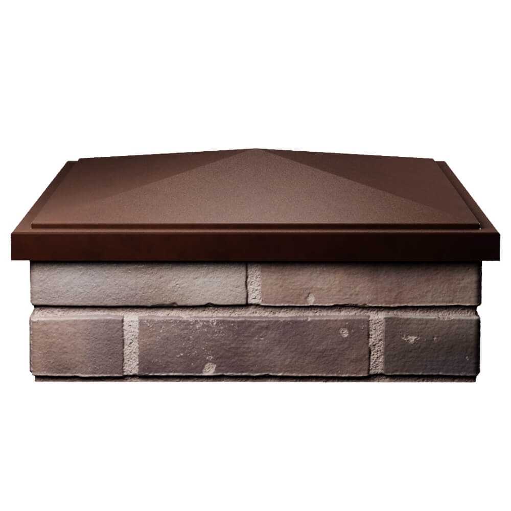 Колпак Zking БонаМоно Коричневый на столб 2х2 кирпича (515х515, 530х530мм) Лобня фото