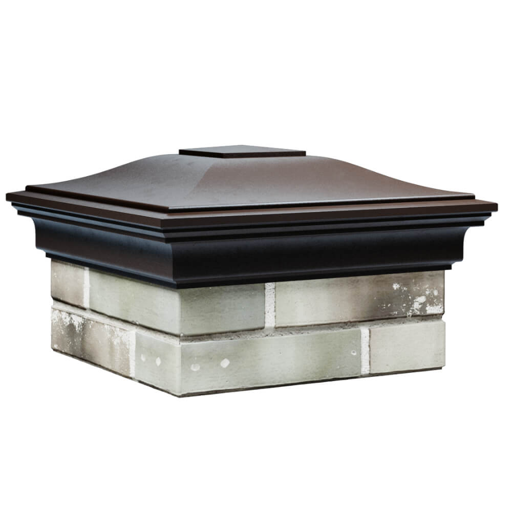 Колпак Zking Монблан Коричневый на столб 1.5х1.5 кирпича (385х385мм) в Лобне фото