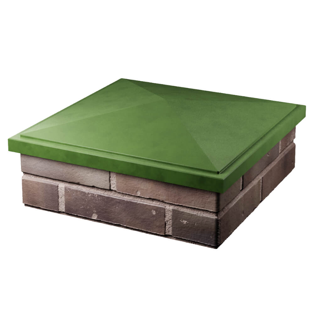 Колпак Zking БонаМоно Зеленый на столб 2х2 кирпича (515х515, 530х530мм) в Лобне фото