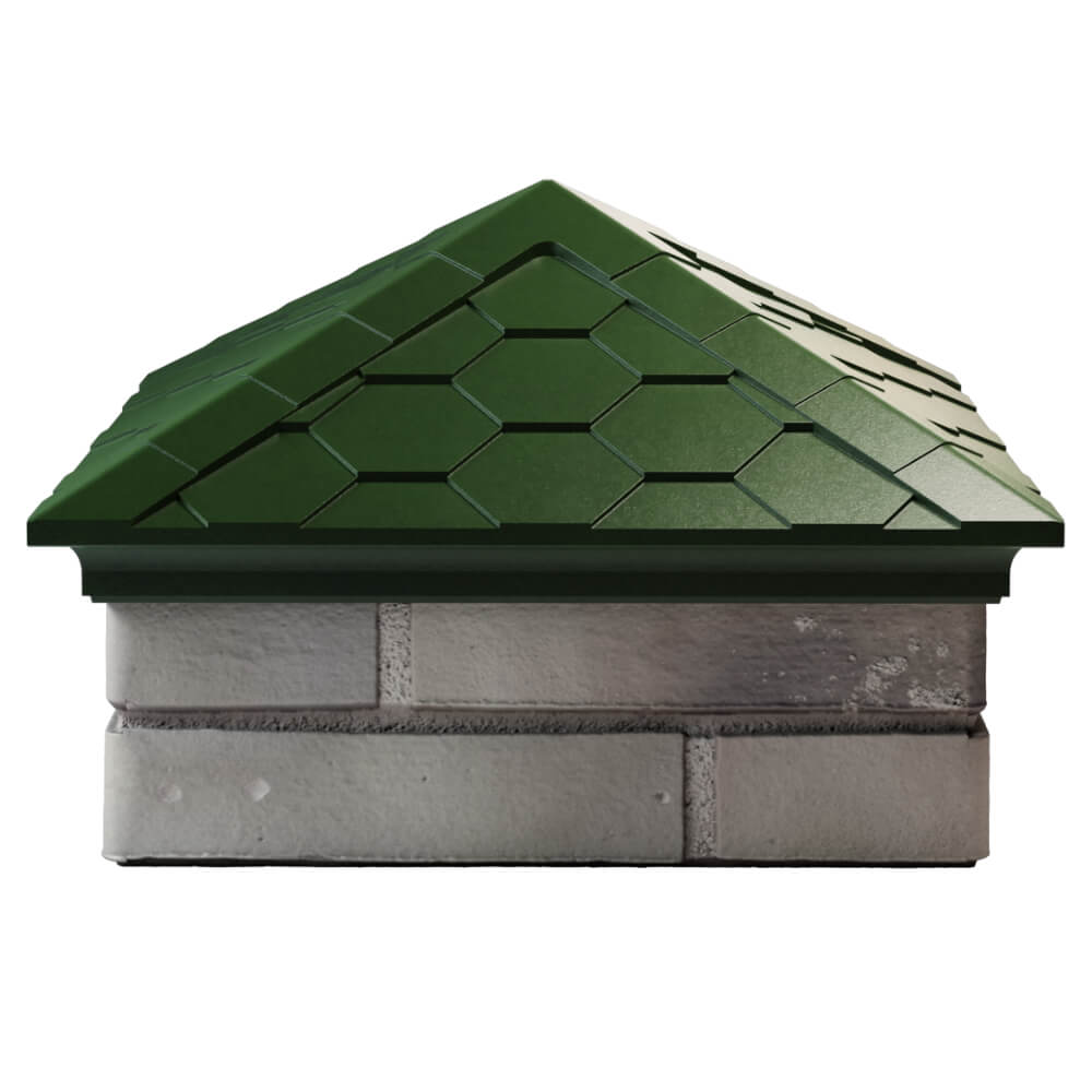 Колпак Zking Эверест Зеленый на столб 1.5х1.5 кирпича (390х390мм) Лобня фото